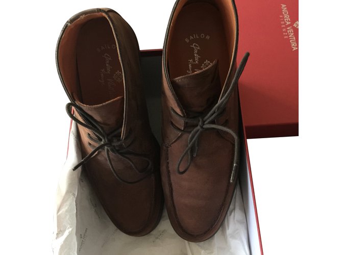 bottes homme nubuck marron