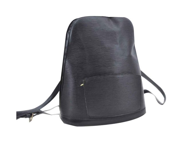 Louis Vuitton Black Epi Leather Gobelin Backpack