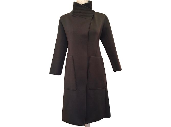 Hermès Un abrigo LINE Verde Seda