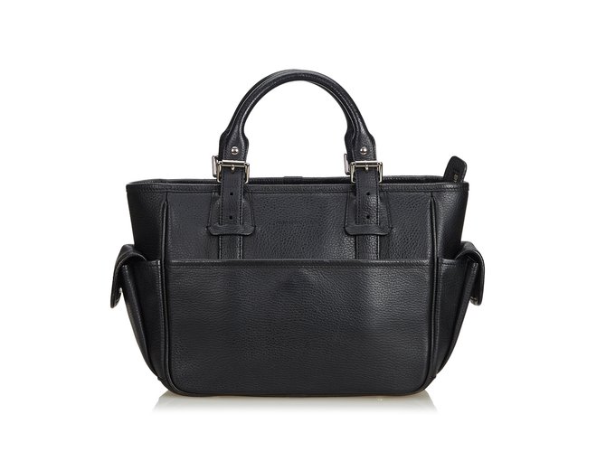 Burberry Leather Handbag Black  ref.104544
