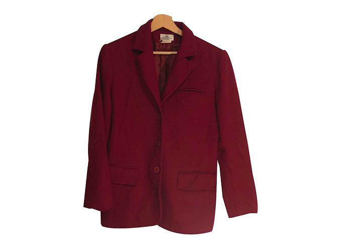Autre Marque Veste rouge Printemps en cachemire et laine
