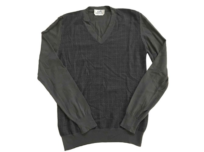 Hermès Pullover Braun Khaki Kaschmir  ref.104636