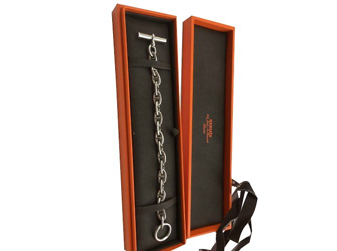 Hermès Braccialetto di ancoraggio a catena, Piccolo modello Argento
