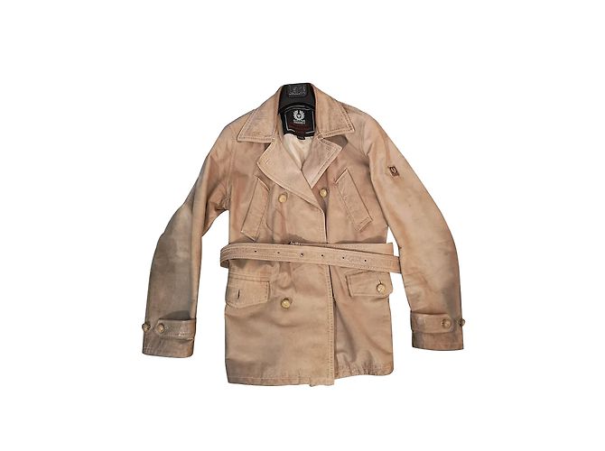 Belstaff Aviator Lederjacke Beige
