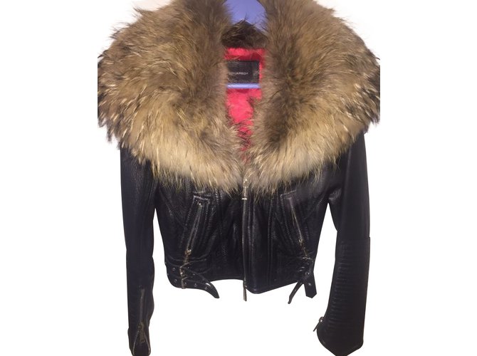 dsquared jacket fur