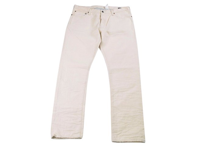 Polo Ralph Lauren Pantalons Coton Écru  ref.104748