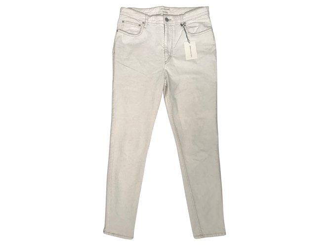 Isabel Marant Etoile Jeans Bianco Cotone  ref.104761