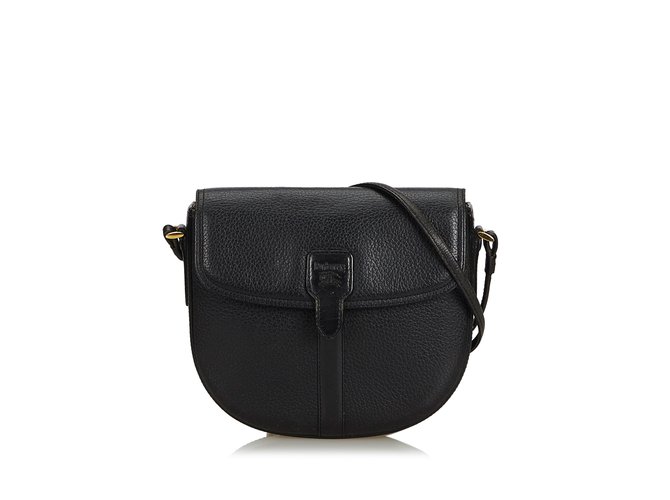 Burberry Leather Crossbody Bag Black  ref.104777