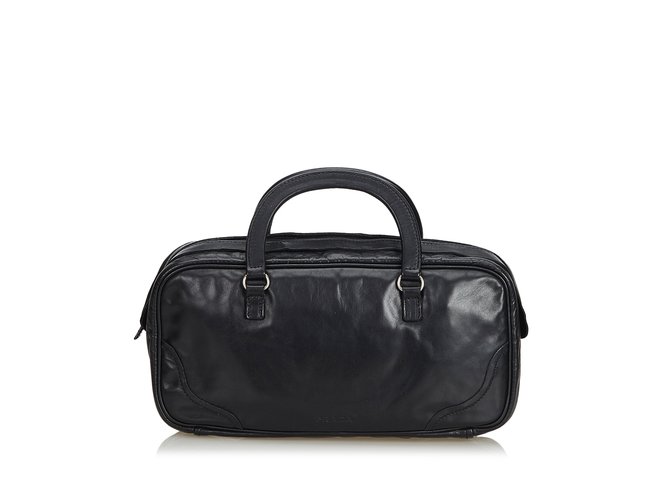 Prada Leather Handbag Black  ref.104782