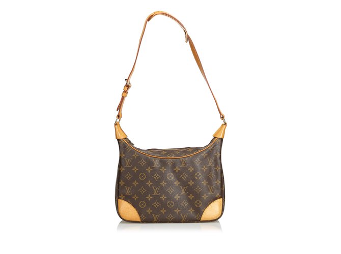 Louis Vuitton Monogramme Boulogne GM Cuir Toile Marron Marron clair Marron foncé  ref.104865