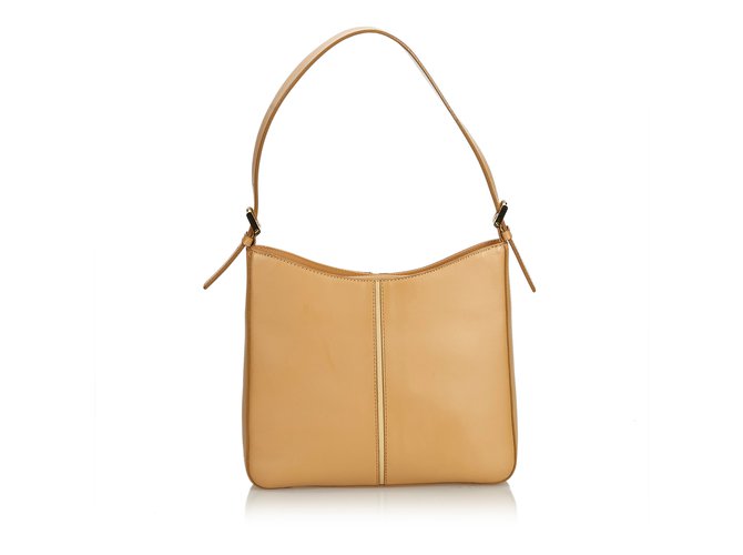 Burberry Leather Shoulder Bag Brown Light brown  ref.104882