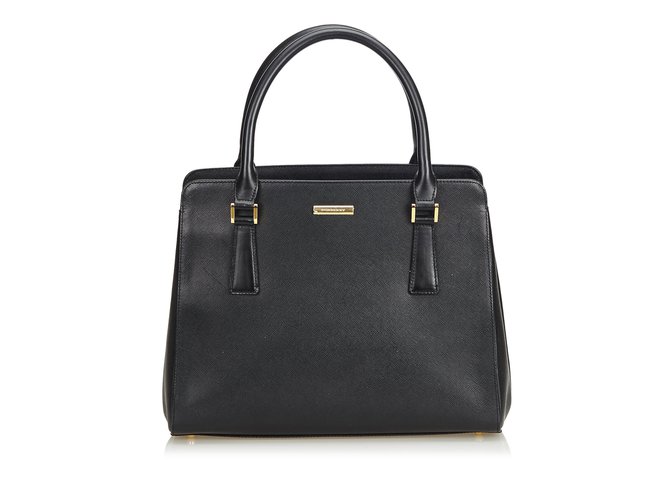 Burberry Leather Handbag Black  ref.104907