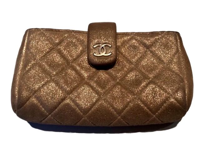 Chanel Clutch Bronze Cloth
