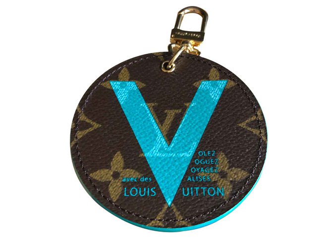Portamonete Louis Vuitton Monogram V in turchese edizione limitata Pelle  ref.105038