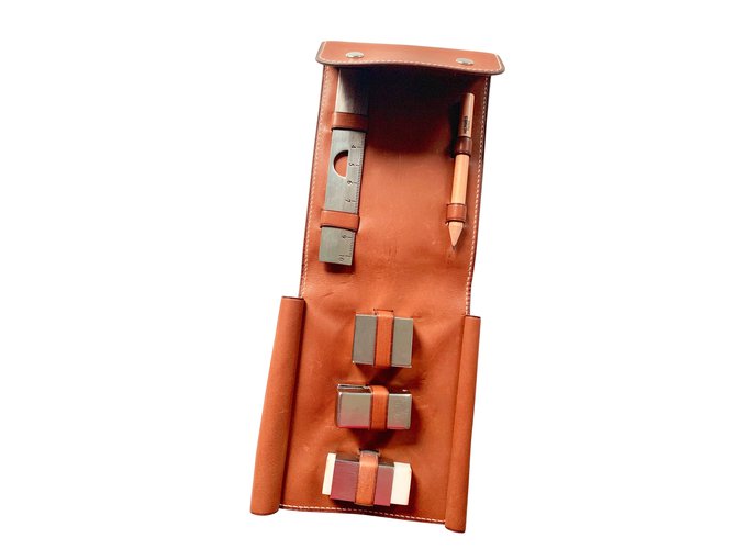 Hermès Rarissime necessary office Hermes Light brown Leather  ref.105077