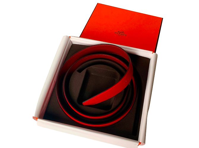 Hermès Cinturón de cuero Roja