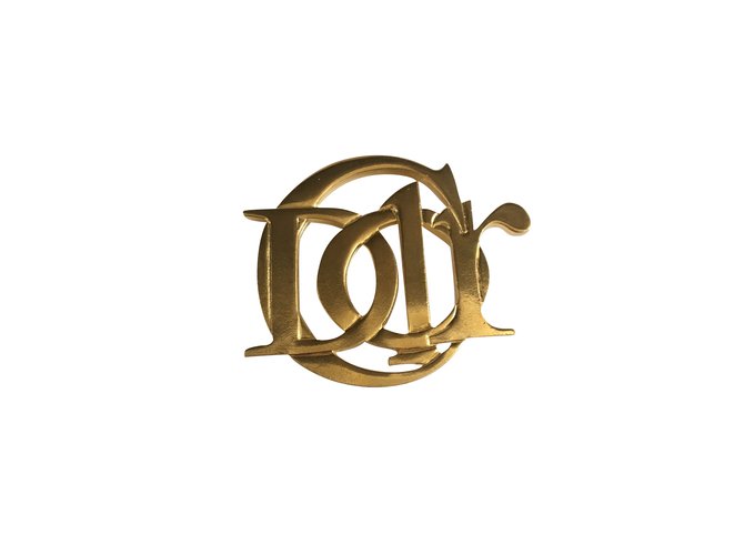 Brooch Christian Dior Vintage Perfume Golden Metal  ref.105102