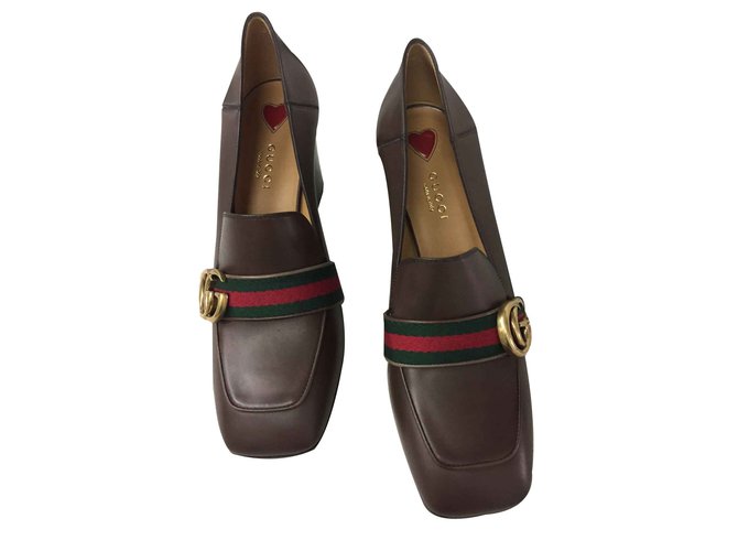 Gucci Micassini marmont Brown Leather  ref.105133