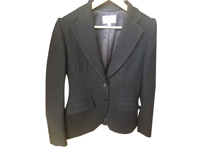 Autre Marque Schwarze Jacke aus dicker Wolle