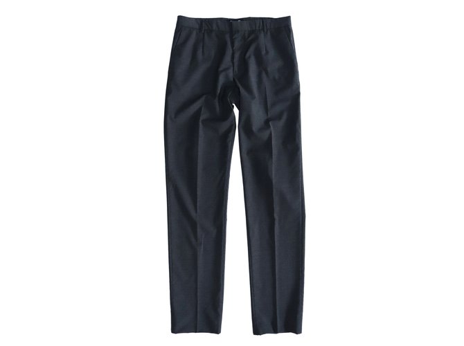 Dolce & Gabbana Pants Grey Cotton Wool Viscose Acetate  ref.105487