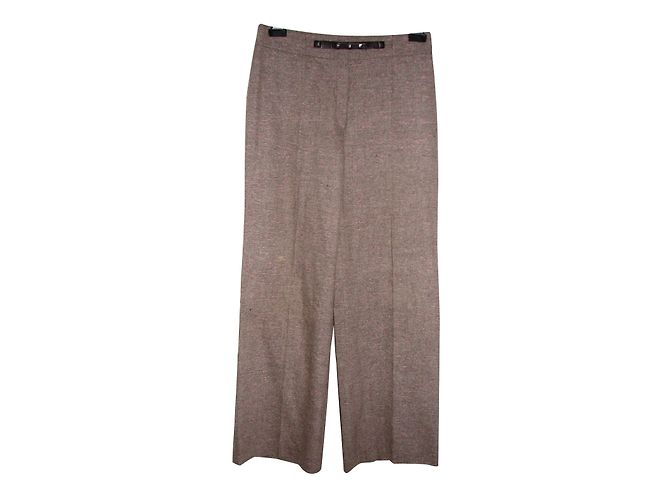 Laurèl Laurel(Escada) pantalones de pierna recta Castaño Rosa