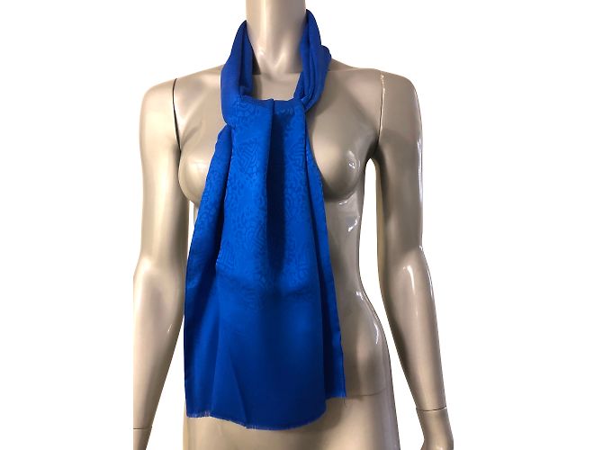 Sciarpa Louis Féraud in seta blu 