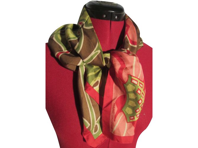 Marc Jacobs silk scarf foliage pattern Multiple colors
