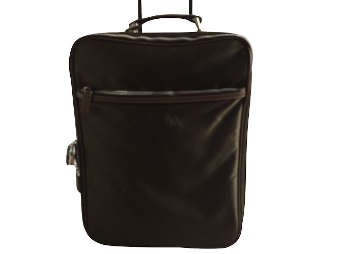 Borsa da viaggio Prada bronzo in tessuto