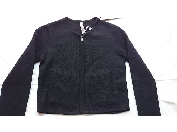 Silent Damir Doma Pull avec fermeture à glissière, Taille XS / S Noir