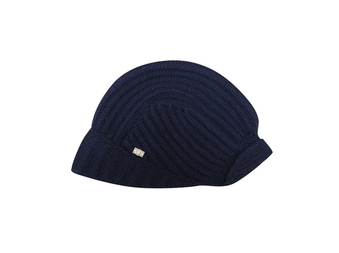 Chanel Hats Navy blue Cashmere  ref.99505