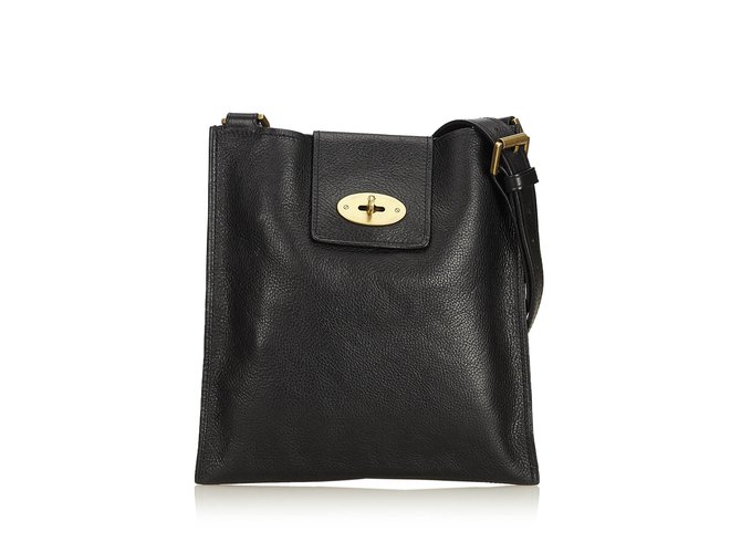 Mulberry Leather Antony Messenger Bag Black ref.99888 - Joli Closet