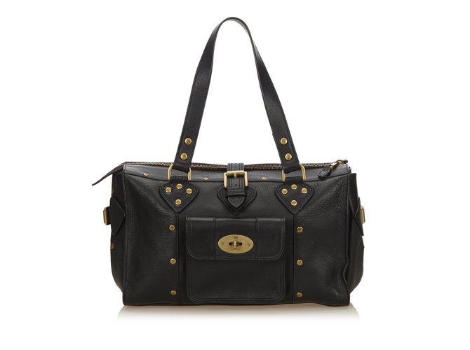 Mulberry Leather Shoulder Bag Black  ref.99943