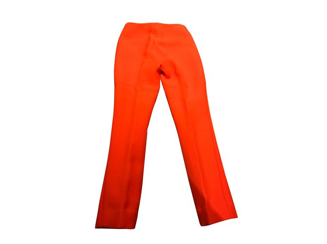pantaloni prada arancio lana e seta 40 it Arancione  ref.99970
