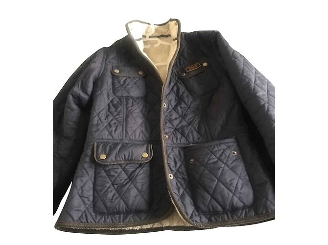 Barbour Navy Blue Nylon Jacket Size 40
