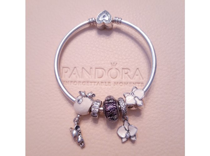 Carina Sterling Silver Plated Heart Crystal Pendant Charm Pandora Style Bangle  Bracelet for Women Girls  Amazonin Fashion