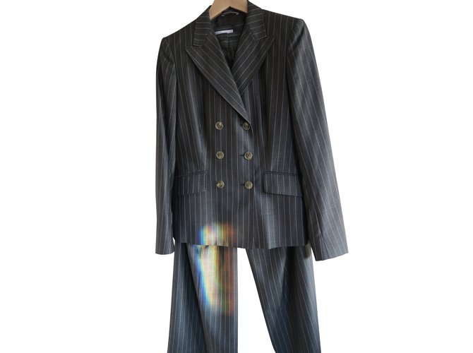 Max Mara Pantsuit Grey Wool  ref.105364