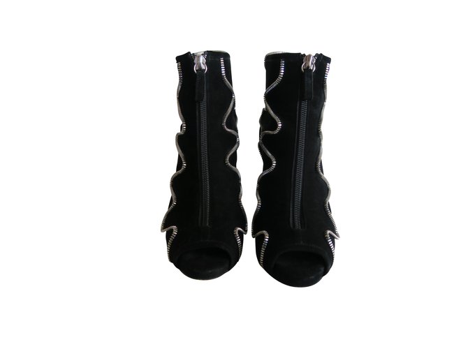 Bionda Castana Ankle Boots Black Suede  ref.105370