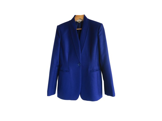 Stella Mc Cartney Jackets Blue Wool  ref.105384