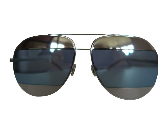 Christian Dior Oculos escuros Prata Metal  ref.105392