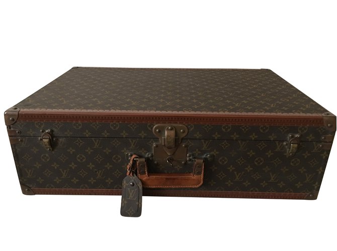 Louis Vuitton suitcase Brown Leather  ref.105462