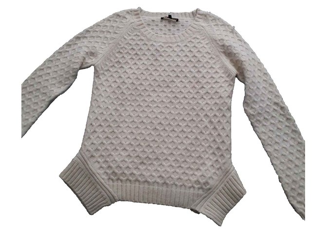 Maje Pullover Beige Wolle  ref.105526