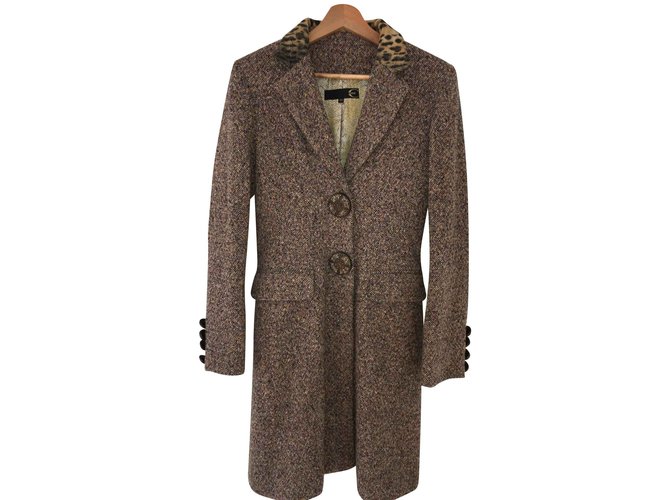 Long coat Roberto cavalli Light brown Cotton  ref.105552