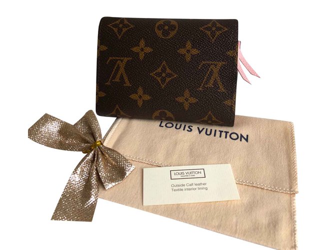 Louis Vuitton Victorine Wallet Monogram Brown Lining in Coated