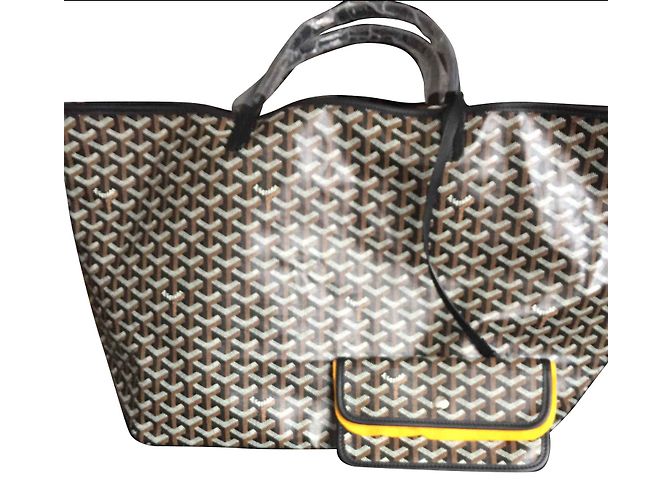 Saint Louis Goyard St Louis Schwarz Leder