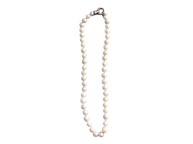 Autre Marque Necklaces White Pearl  ref.105675
