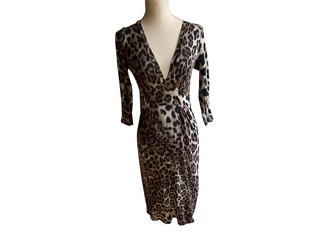 Vestido Zapa com Estampa de Leopardo em Lycra