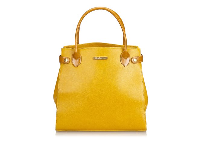 Burberry Leather Handbag Yellow  ref.105815