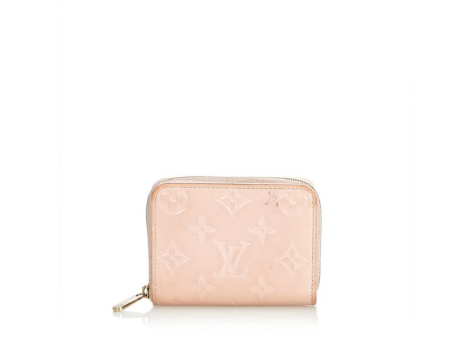 Zippy Louis Vuitton Verni Münzgeldbeutel Pink Leder Lackleder  ref.105832