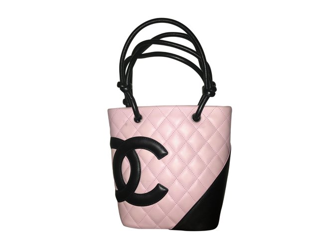 Chanel Cambon Black Pink Lambskin  ref.105881