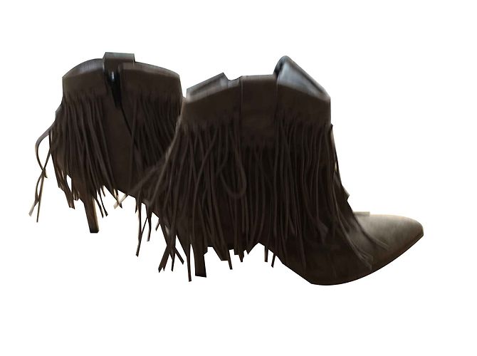 Botas de cano curto Free Lance em pele de cervo bege 37